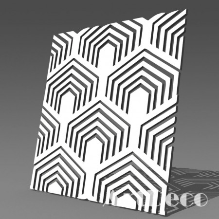Резная 3D перегородка G48 Многоугольники